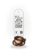 Book Mark -Book and Strong coffee
