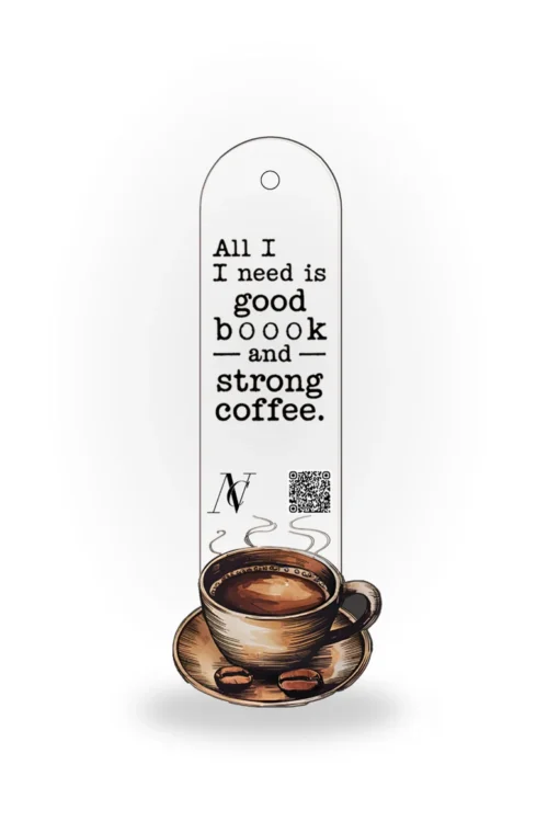 Book Mark -Book and Strong coffee