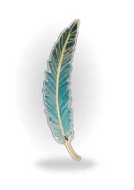 Book Mark - Blue feather